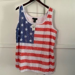 Ashley Stewart new with tags American Sparkling tank top